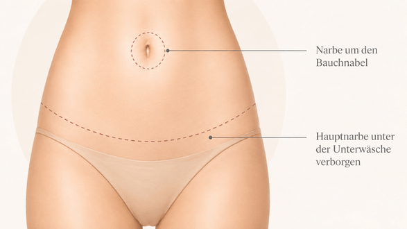 Narben nach einer Bauchdeckenstraffung beim Mommy Makeover – Formé Clinic Prag
